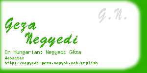 geza negyedi business card